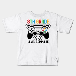 8th Grade Level Complete Gamer Boys Graduation Gifts Kids T-Shirt